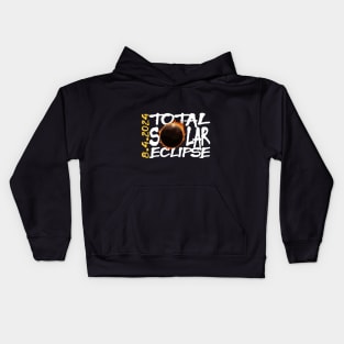 Total solar eclipse 2024 style 1 Kids Hoodie